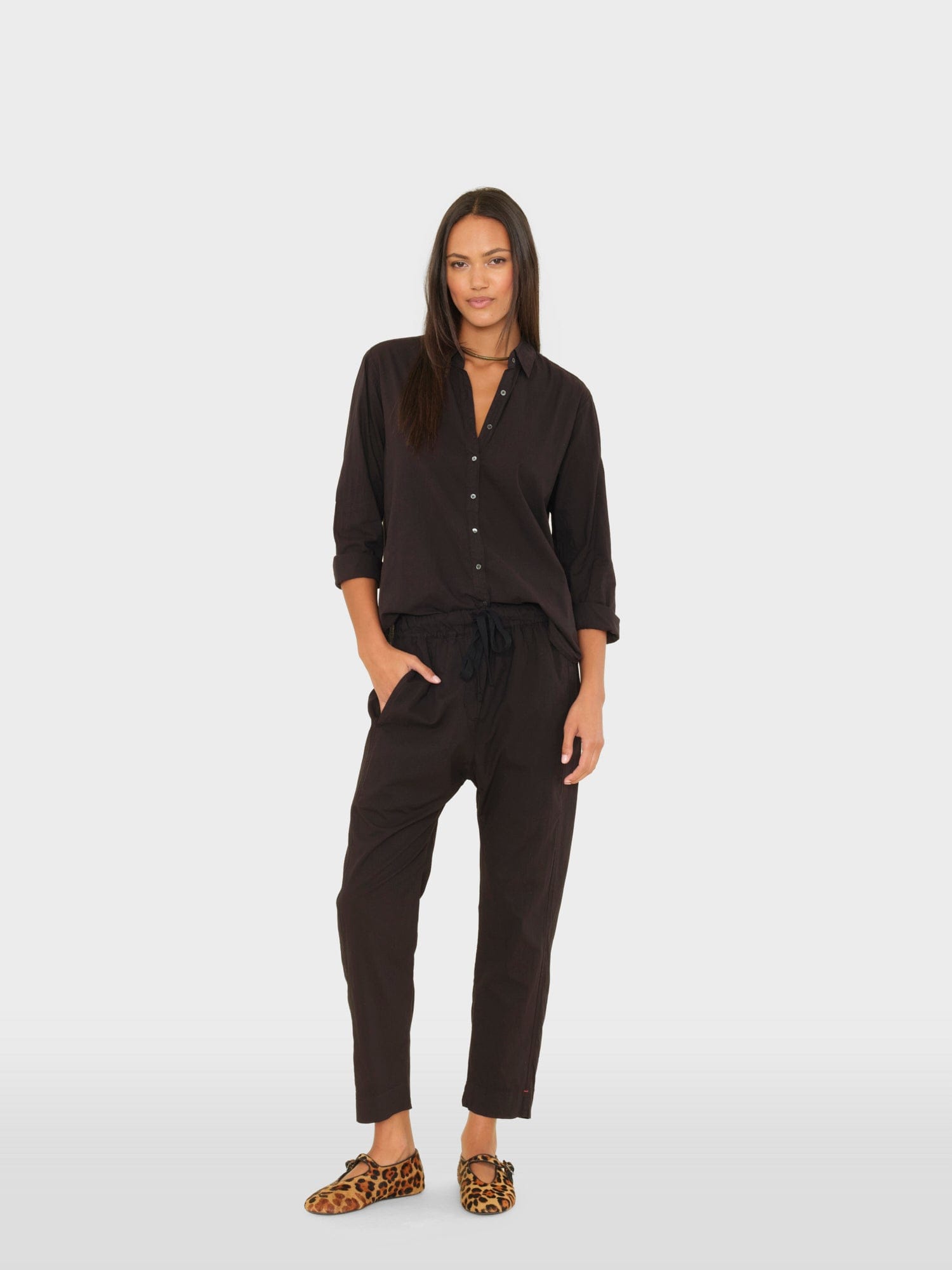 Black Draper Pant