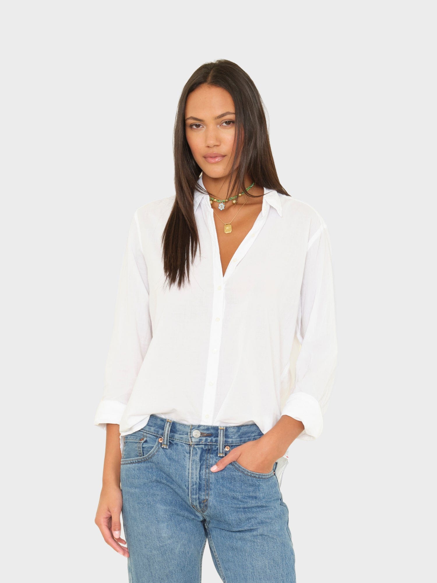 L'Appartement【XIRENA】SHIRTホワイト20SS classico-shirt-white-beau-