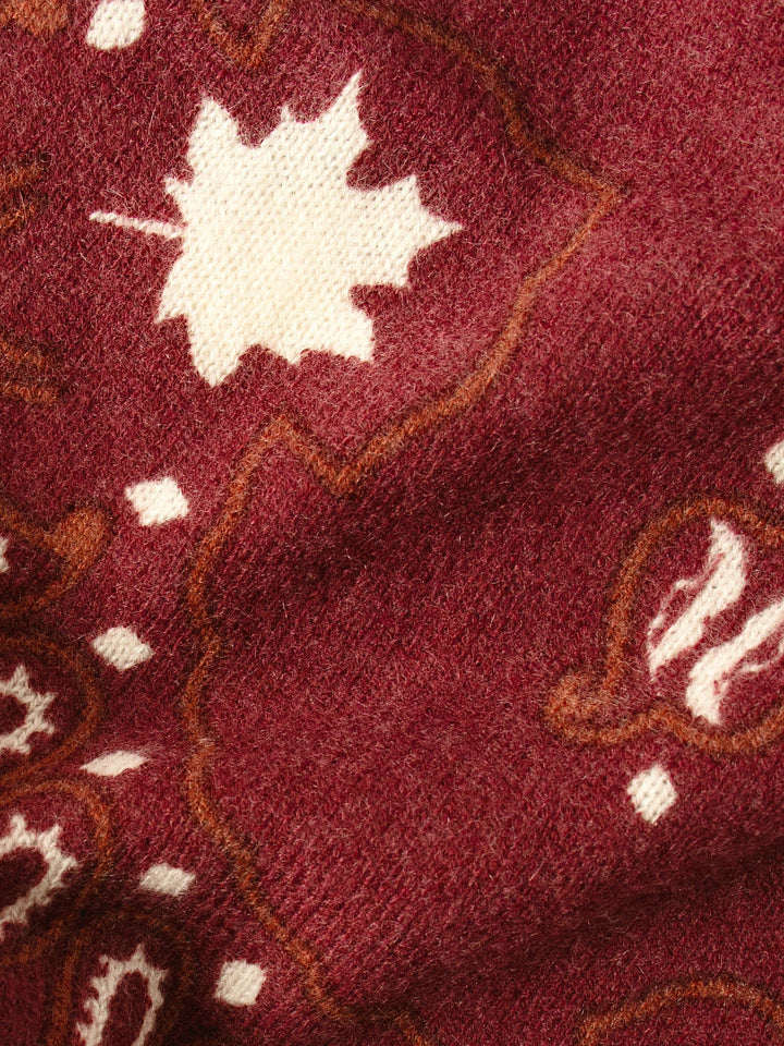 Kujten Accessory One Size / Bordeaux Kujten Bordeaux Hachiko Feather Bico Bandana K0CSH008-OS-BDX Kujten Bordeaux Hachiko Feather Bico Bandana