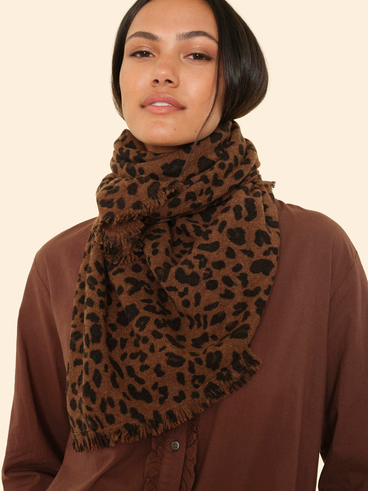 Kujten Accessory One Size / Brown Kujten Brown Leopard Hachiko Bandana K0CSH954-OS-BRN Kujten Brown Leopard Hachiko Bandana
