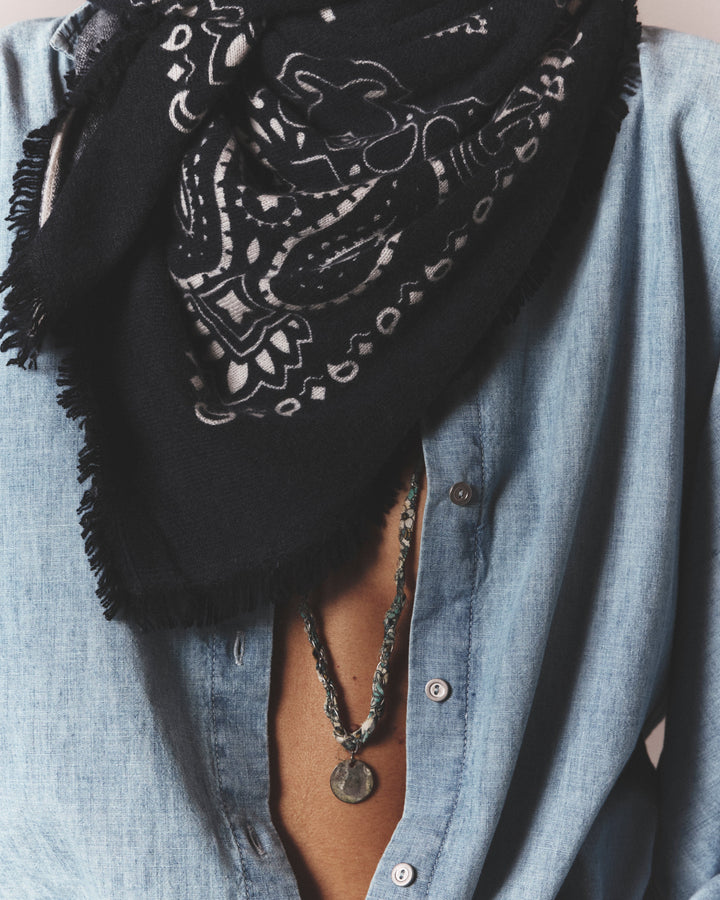 Kujten Accessory One Size / Navy Kujten Navy Hachiko Bandana K0CSH221-OS-NVY Kujten Navy Hachiko Bandana