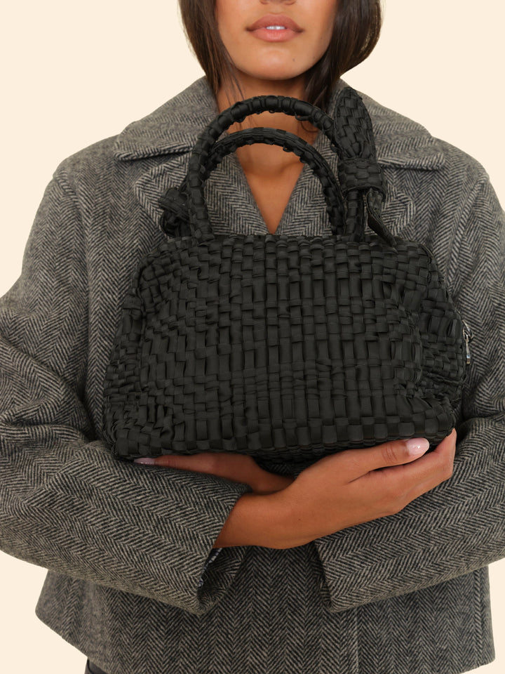 Maria La Rosa Handbag One Size / Black Maria La Rosa Black Bow Bag M0BWB230-OS-BLK Maria La Rosa Black Bow Bag