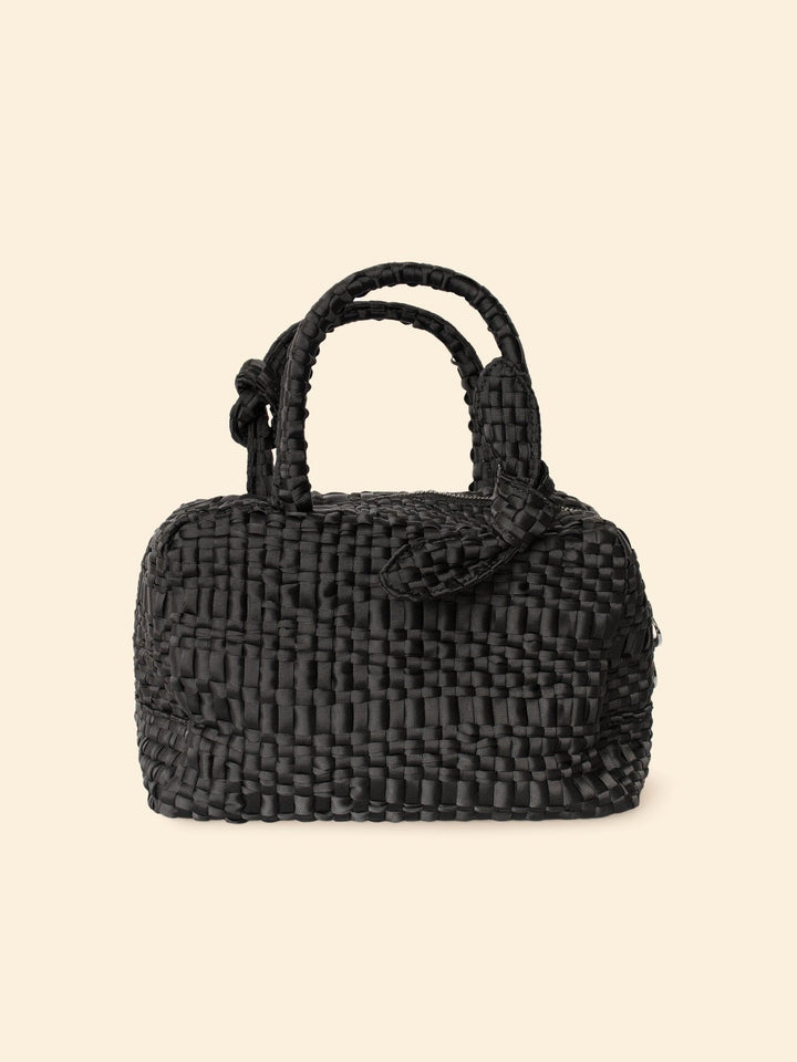 Maria La Rosa Handbag One Size / Black Maria La Rosa Black Bow Bag M0BWB230-OS-BLK Maria La Rosa Black Bow Bag