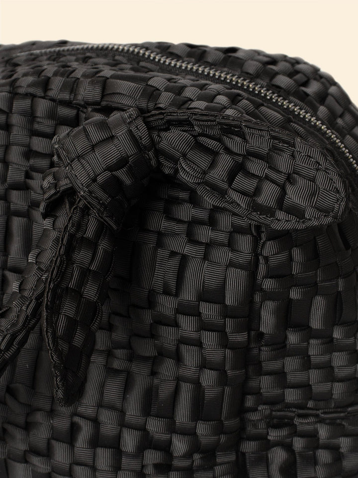 Maria La Rosa Handbag One Size / Black Maria La Rosa Black Bow Bag M0BWB230-OS-BLK Maria La Rosa Black Bow Bag