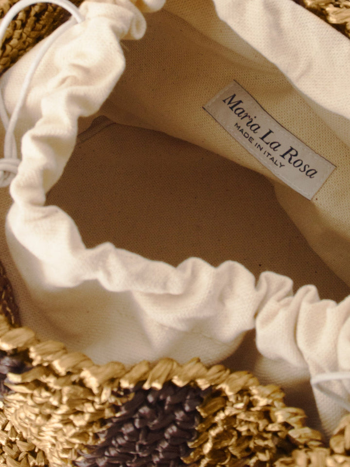 Maria La Rosa Handbag One Size / Black Maria La Rosa Black Cheyenne Mini Bucket Bag M0CMB131-OS-BLK Maria La Rosa Black Cheyenne Mini Bucket Bag