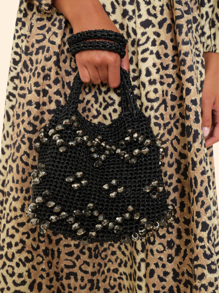 Maria La Rosa Handbag One Size / Black Maria La Rosa Black La Gemmé Mini Bucket Bag M0LGB220-OS-BLK Maria La Rosa Black La Gemmé Mini Bucket Bag