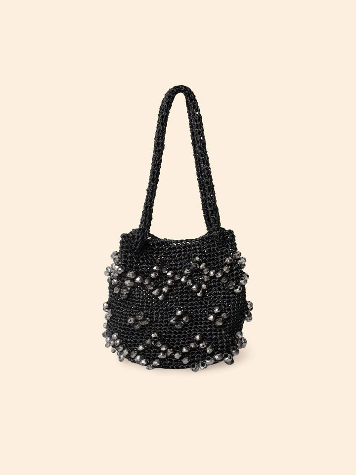Maria La Rosa Handbag One Size / Black Maria La Rosa Black La Gemmé Mini Bucket Bag M0LGB220-OS-BLK Maria La Rosa Black La Gemmé Mini Bucket Bag
