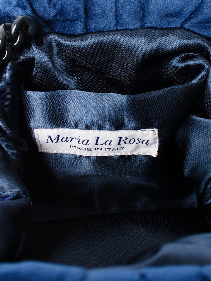 Maria La Rosa Handbag One Size / Blue Maria La Rosa Blue Pepita Bag M0PTB120-OS-BLU Maria La Rosa Blue Pepita Bag