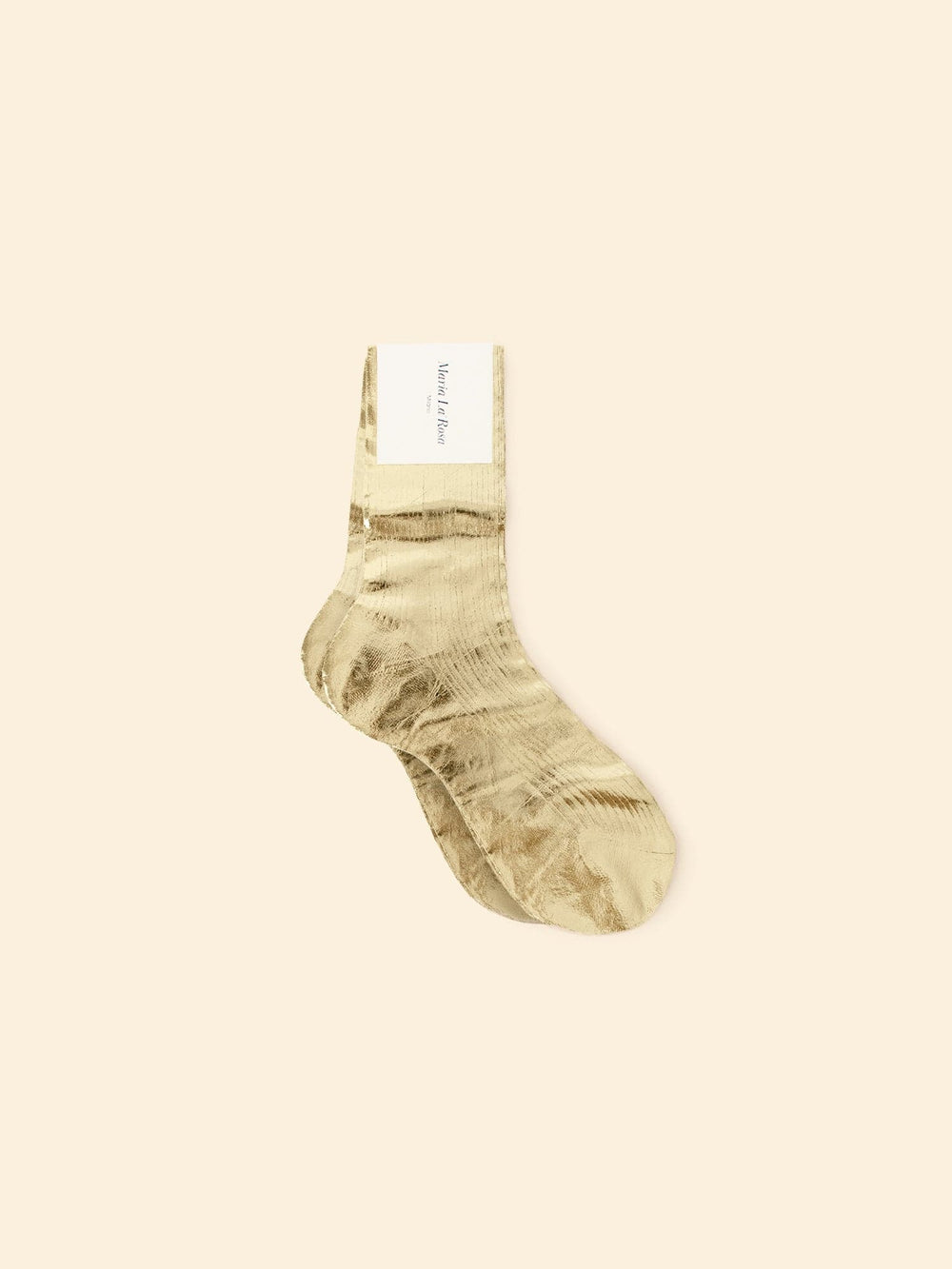 Maria La Rosa Socks One Size / Burnt Maria La Rosa Burnt Laminated Socks M9LMS790-OS-BRNT Maria La Rosa Burnt Laminated Socks