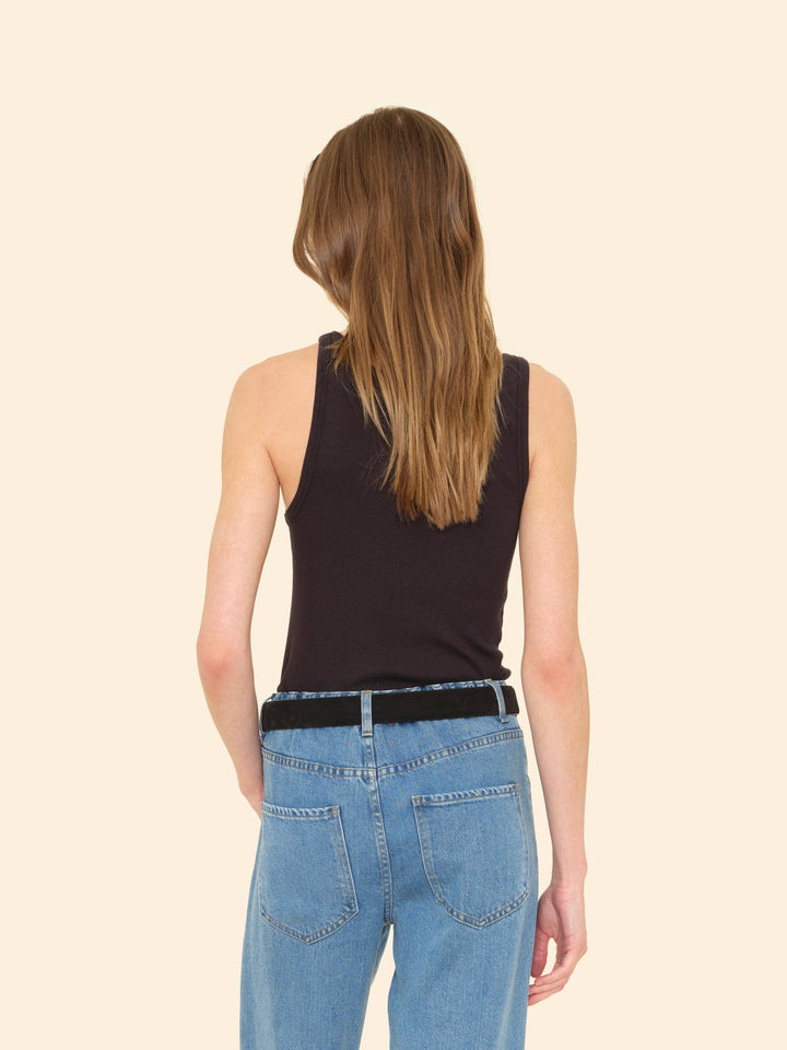 X2501 Tee True Black Beck Fine Rib Tank Top True Black Beck Fine Rib Tank Top