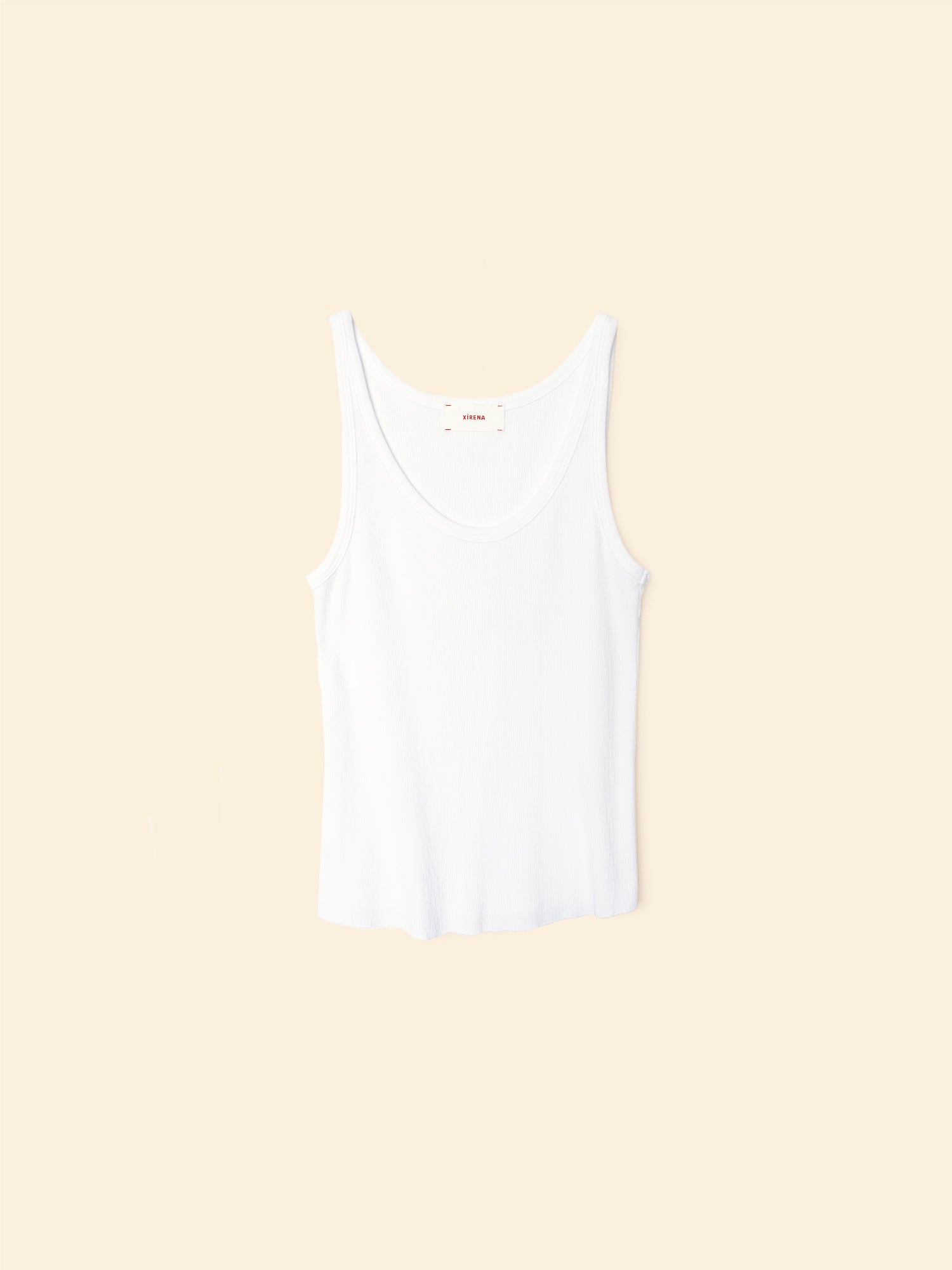 White Beck Fine Rib Tank Top