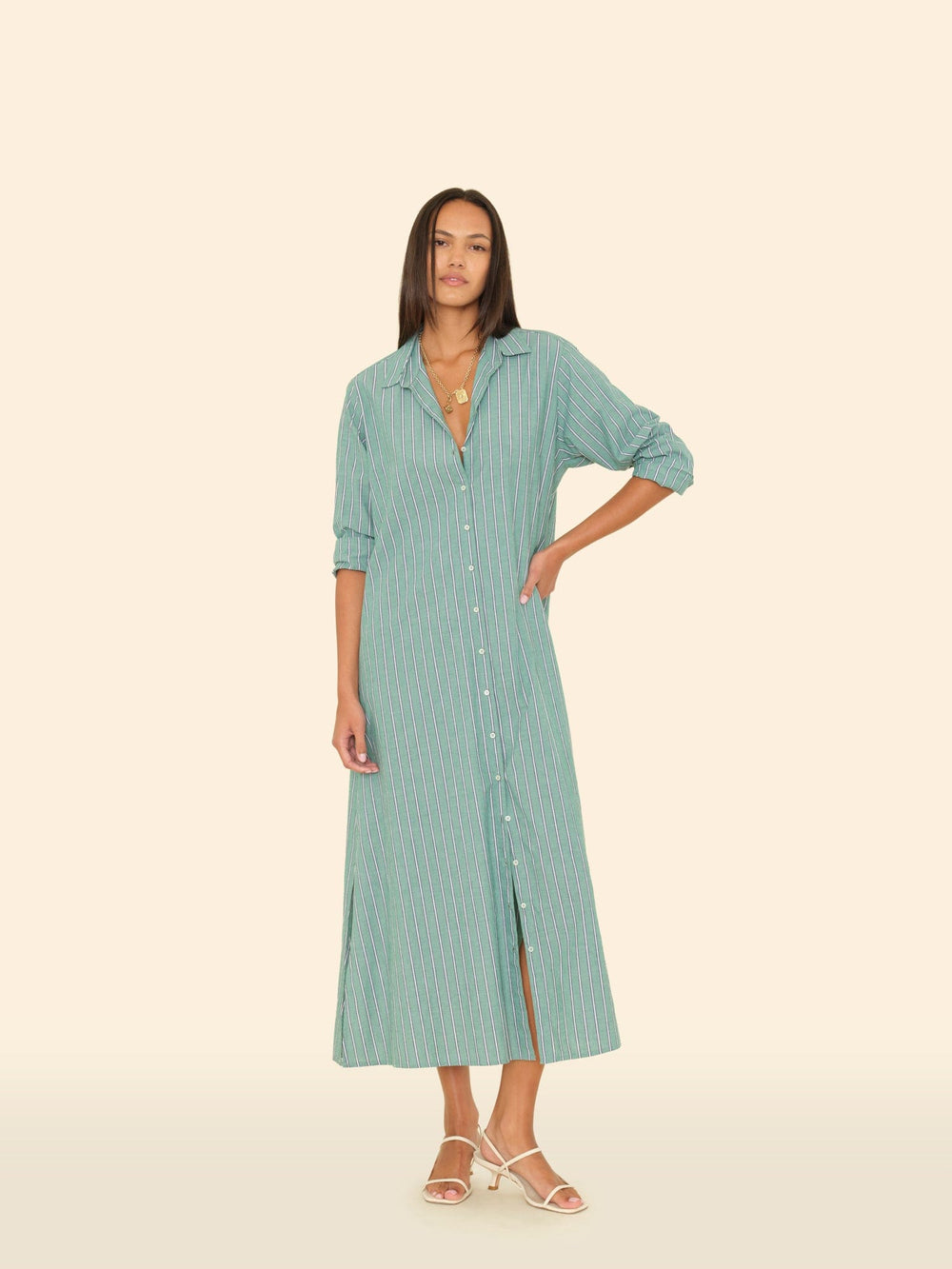 X2505 Dress Cilantro Stripe Boden Dress Cilantro Stripe Boden Dress