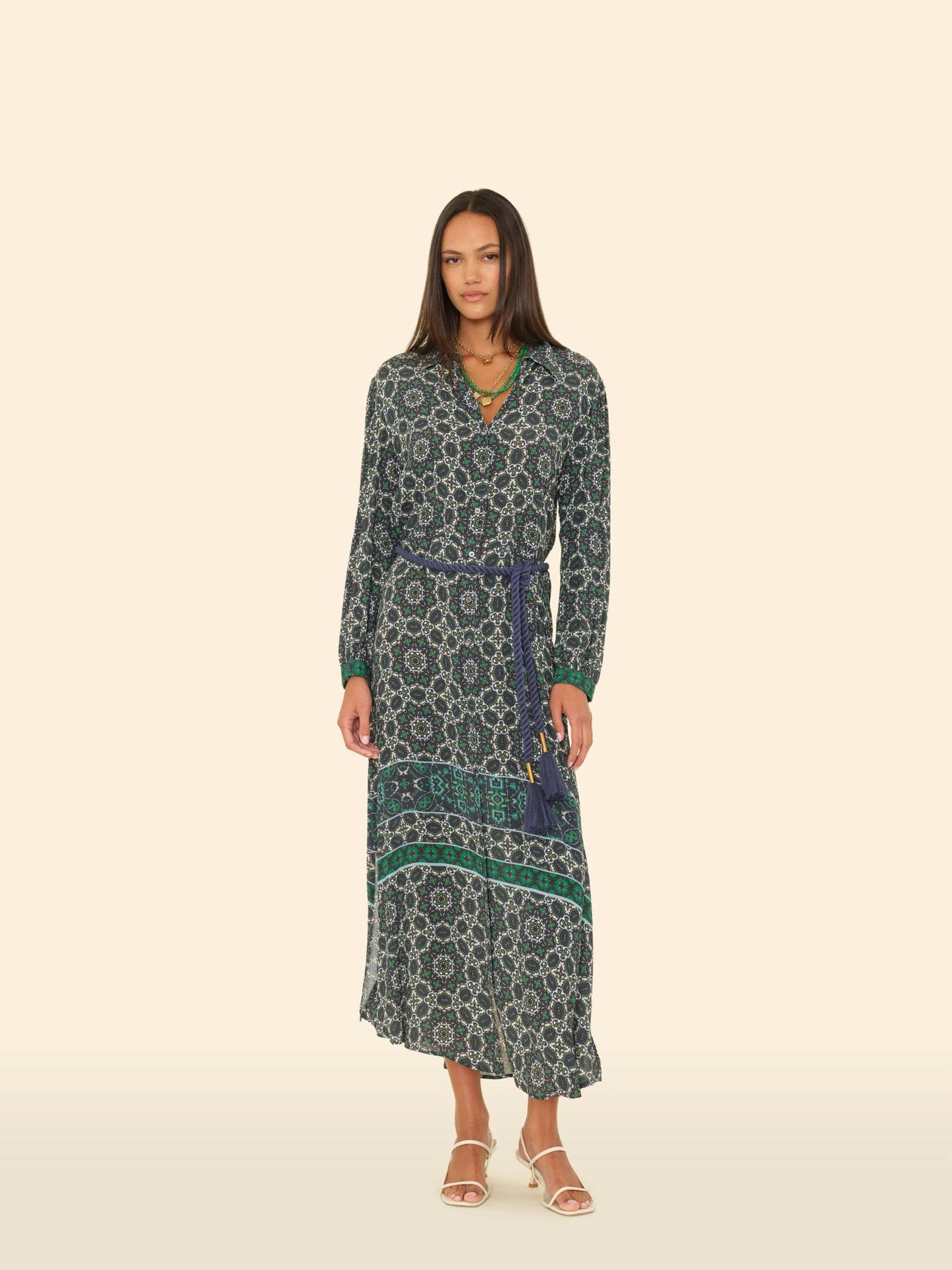X2505 Dress Navy Tile Annabelle Dress Navy Tile Annabelle Dress