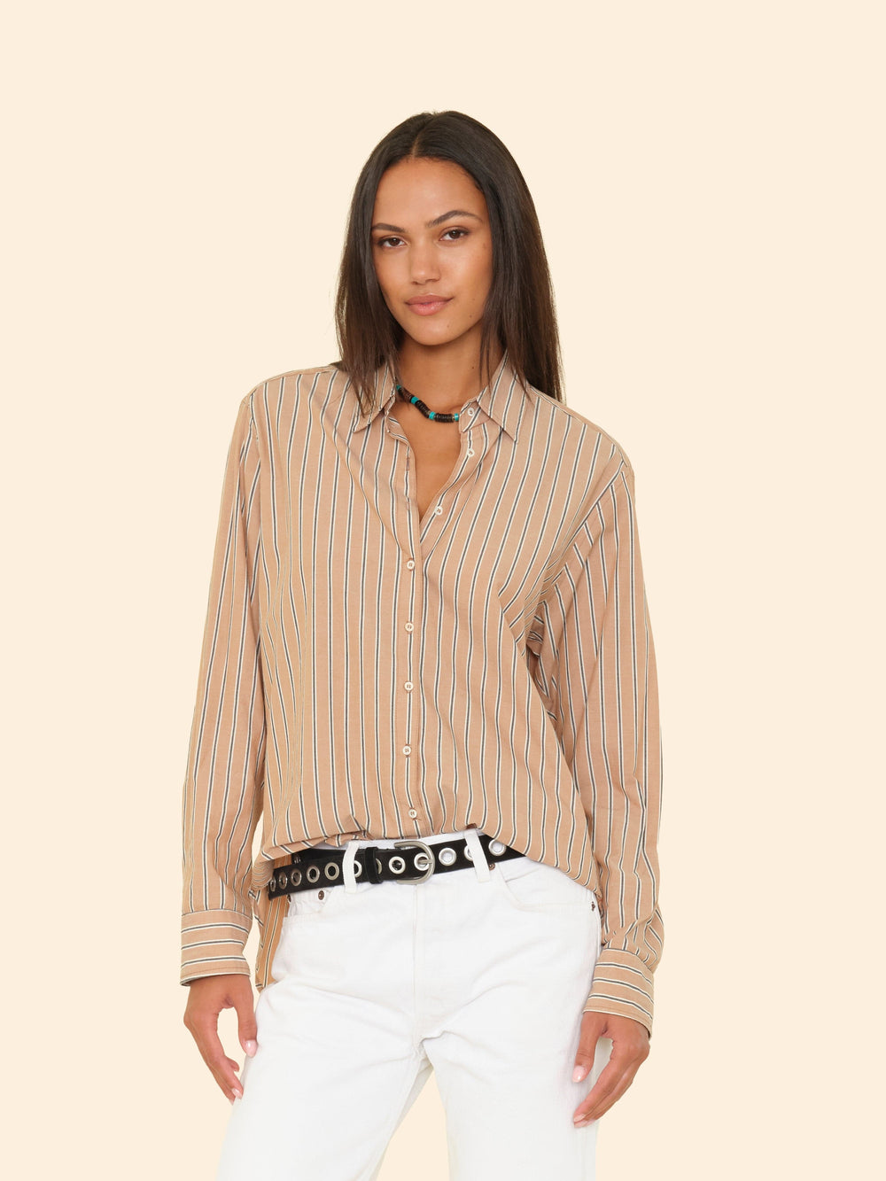 X2505 Shirt Toffee Stripe Beau Shirt Toffee Stripe Beau Shirt
