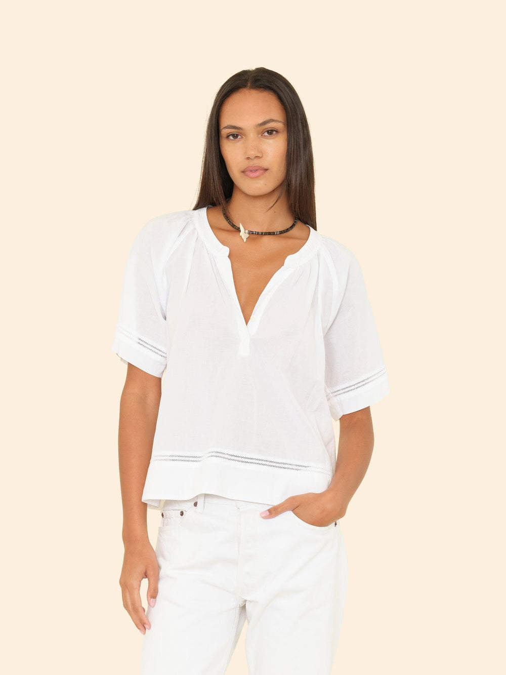 X2505 Top White Sadie Top White Sadie Top
