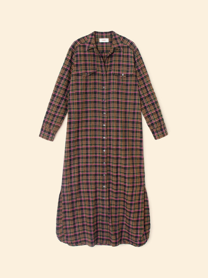 X2506 Dress Espresso Plaid Natalie Dress Espresso Plaid Natalie Dress