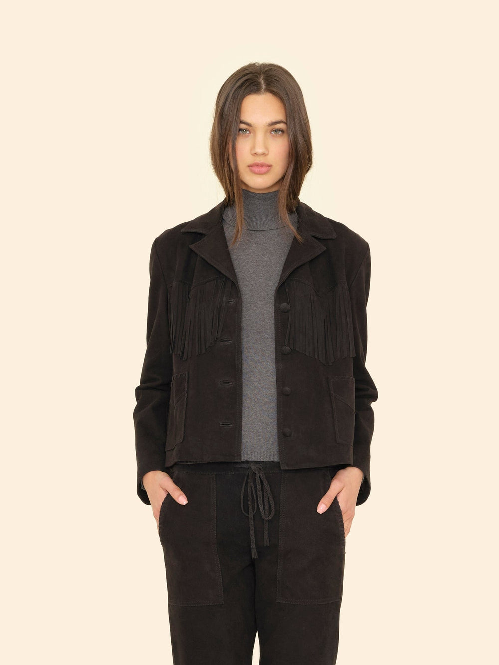 X2506 Jacket Black Bronco Suede Jacket Black Bronco Suede Jacket