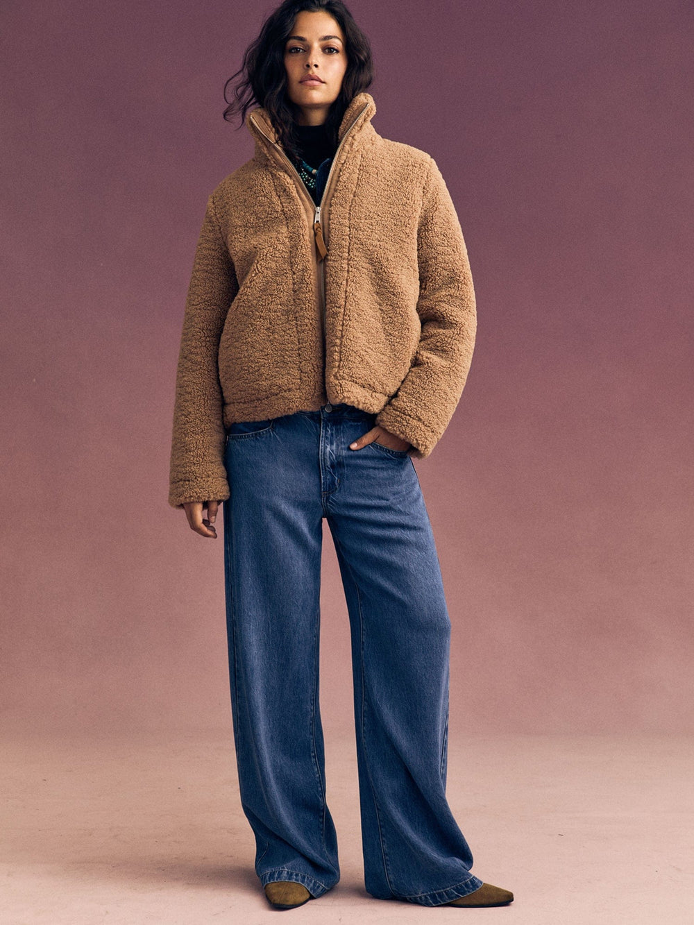 X2506 Jacket Teddy Brown Dree Bomber Jacket Teddy Brown Dree Bomber Jacket