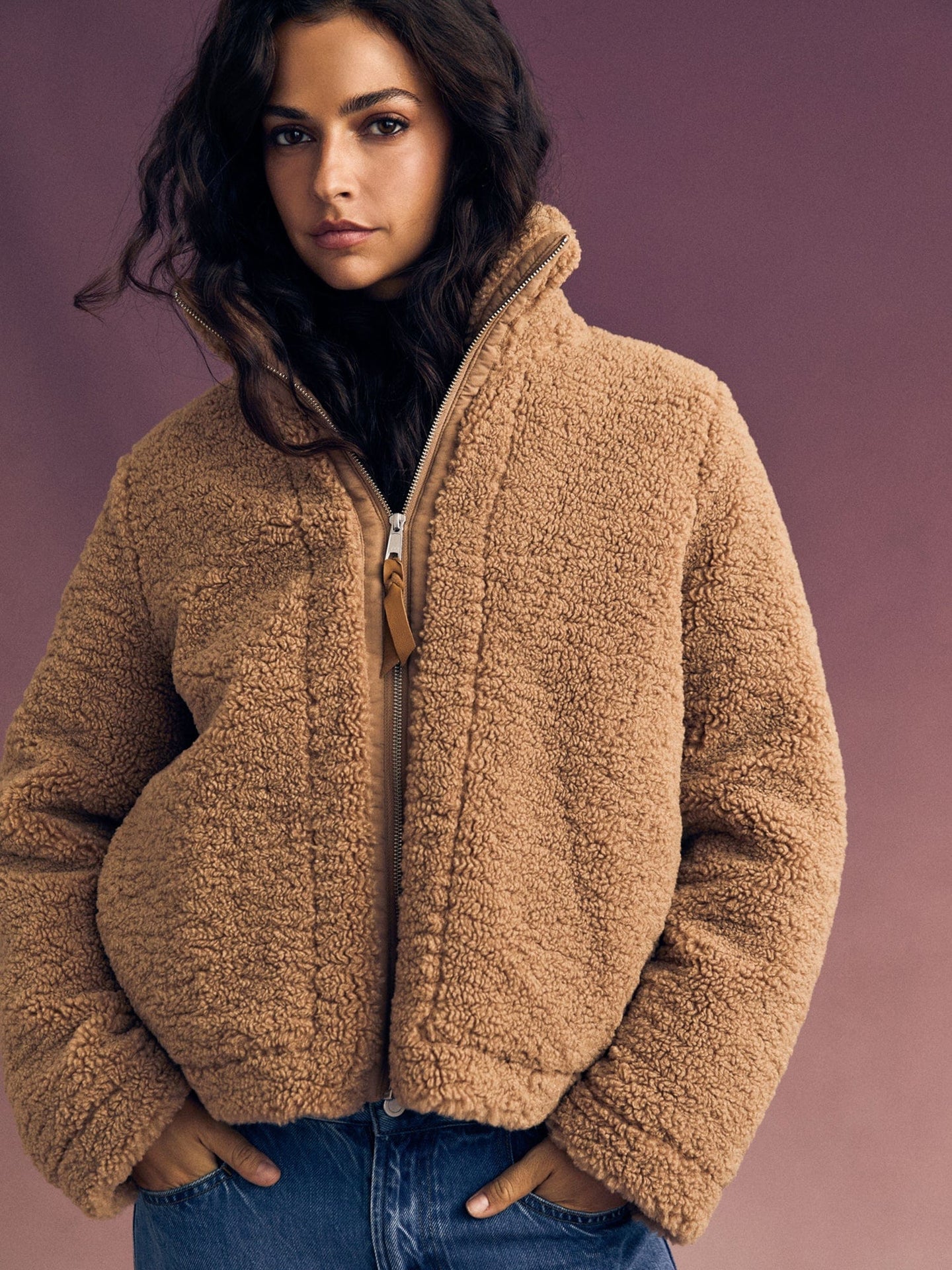 X2506 Jacket Teddy Brown Dree Bomber Jacket Teddy Brown Dree Bomber Jacket