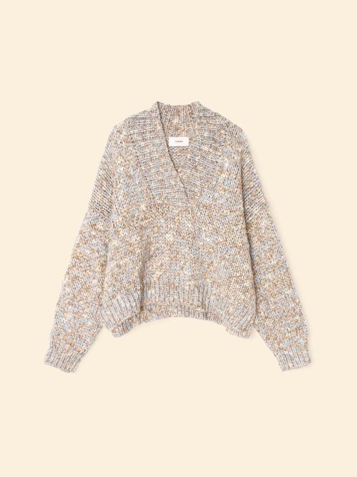 X2506 Sweater Light Blue Melange Keyes Sweater Light Blue Melange Keyes Sweater