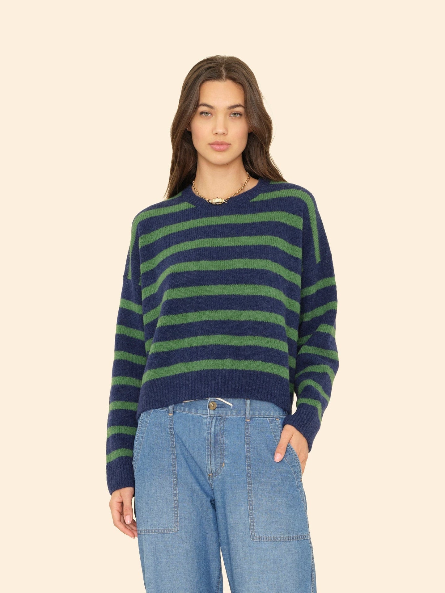 X2506 Sweater Navy Pine Lela Sweater Navy Pine Lela Sweater