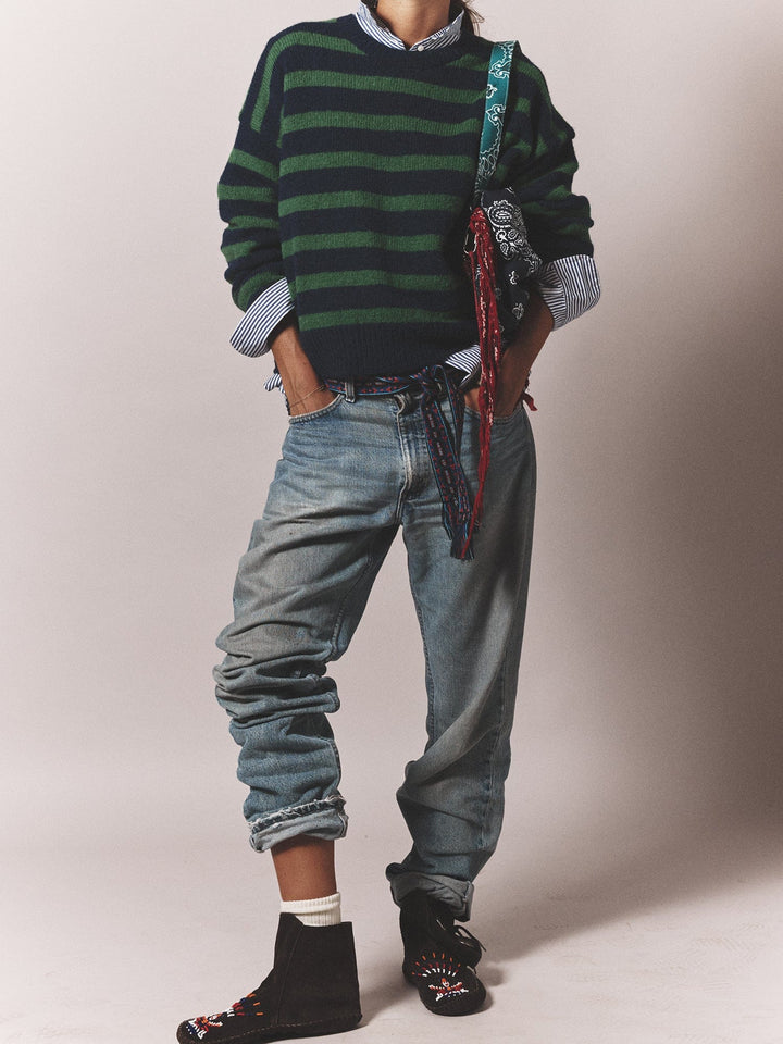 X2506 Sweater Navy Pine Lela Sweater Navy Pine Lela Sweater