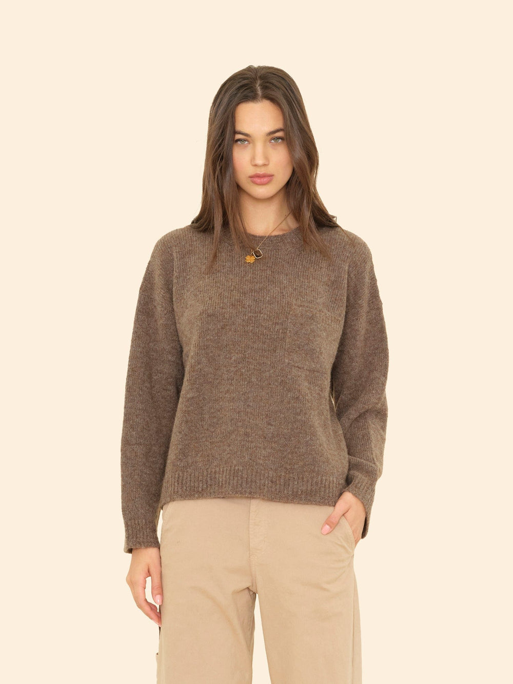 X2506 Sweater Taupe Julien Sweater Taupe Julien Sweater