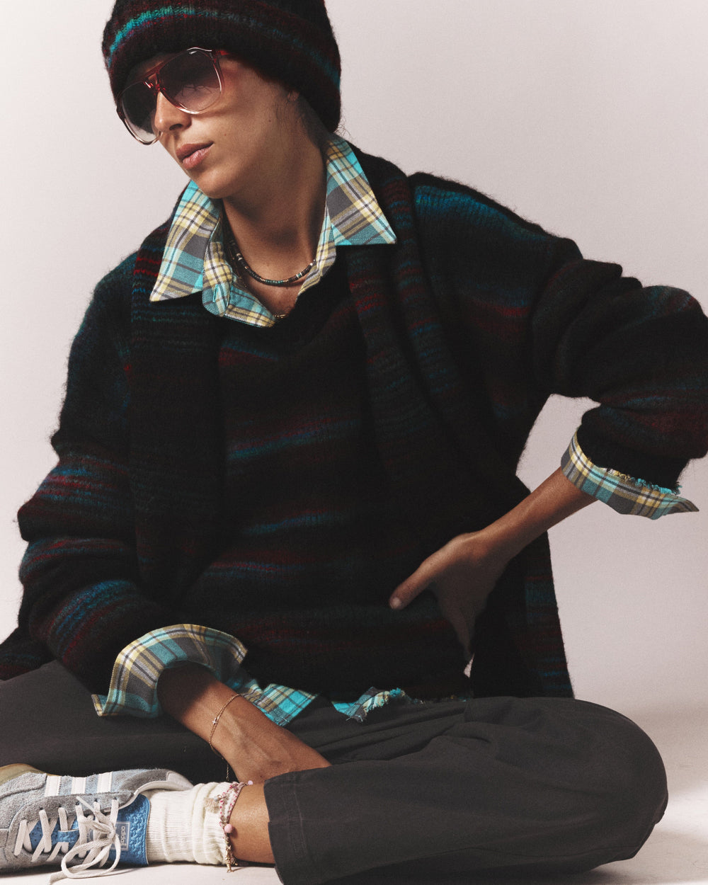 X2507 Scarf One Size / Black Ombre Black Ombre Fonda Scarf X0OMS000-OS-BKOM Black Ombre Fonda Scarf