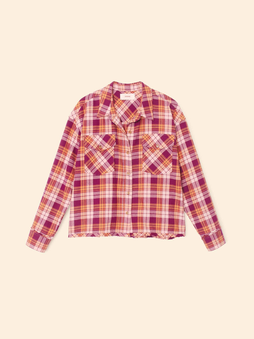 X2507 Shirt Pink Orange Plaid Ian Shirt Pink Orange Plaid Ian Shirt
