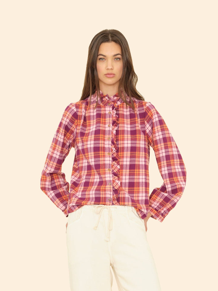 X2507 Shirt Pink Orange Plaid Nicholson Shirt Pink Orange Plaid Nicholson Shirt