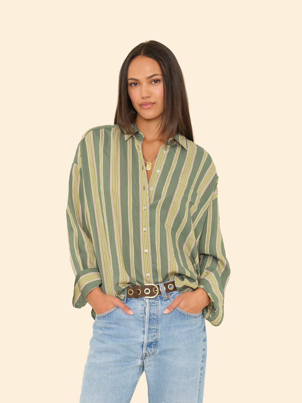 X2507 Shirt Spruce Stripe Jordy Shirt Spruce Stripe Jordy Shirt