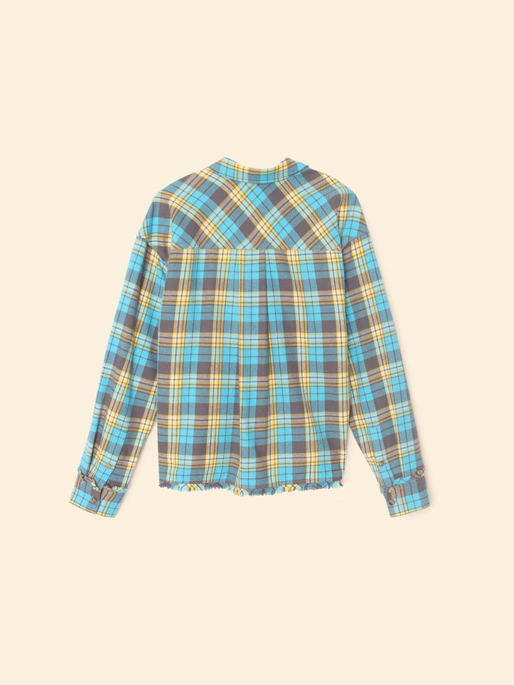 X2507 Shirt Turquoise Yellow Plaid Ian Shirt Turquoise Yellow Plaid Ian Shirt