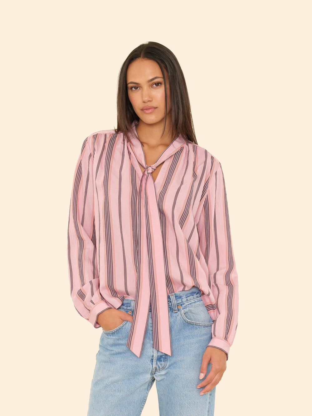 X2507 Top Blush Stripe Sabina Top Blush Stripe Sabina Top