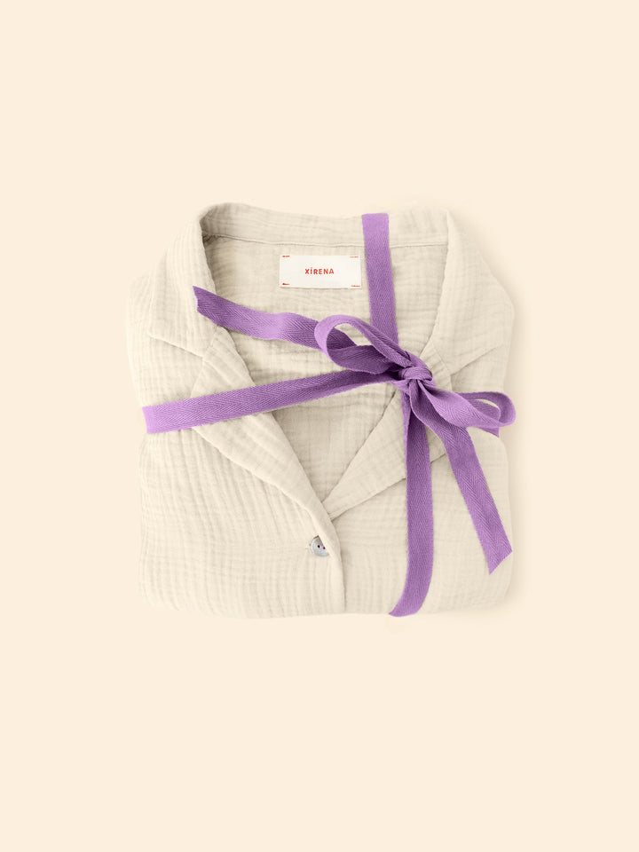 X2508 Pajama Set Grey Mist Lyra Gauze Pajama Set Grey Mist Lyra Gauze Pajama Set