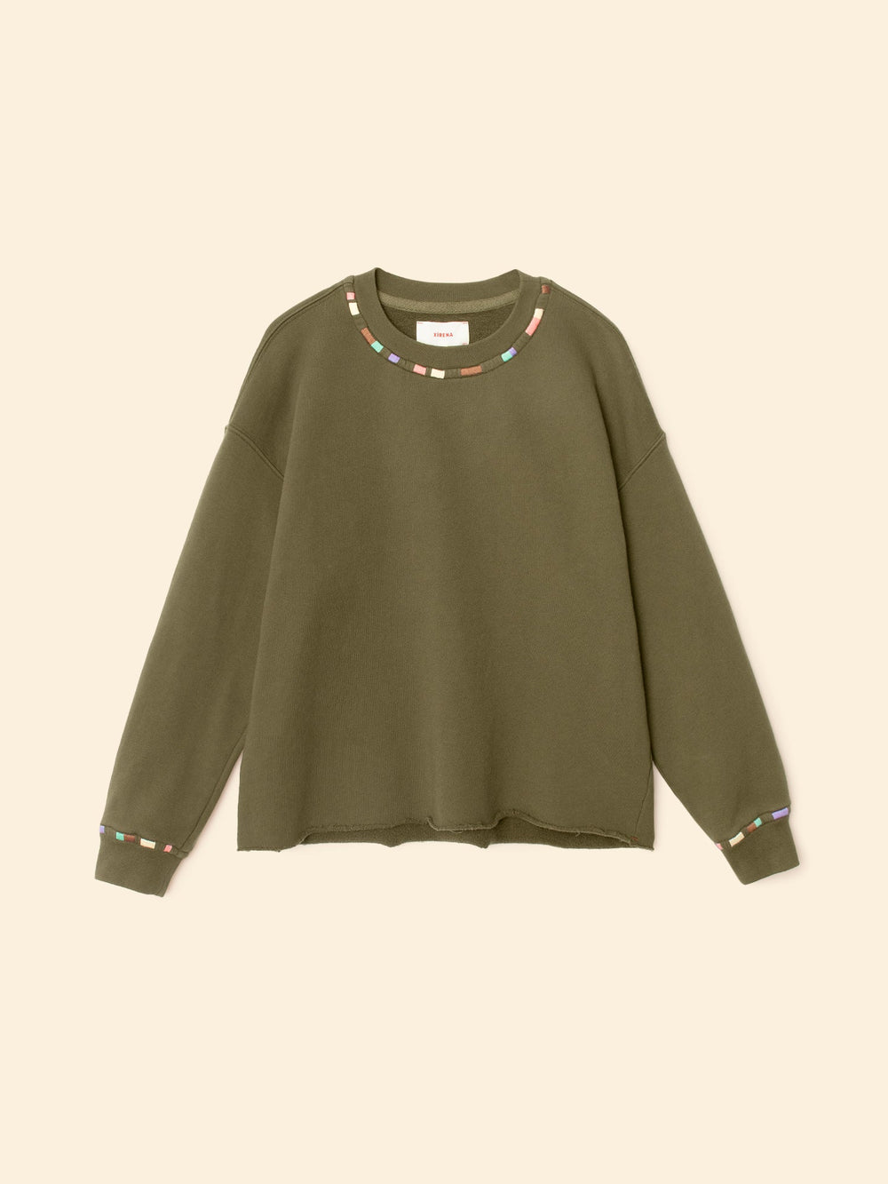 X2508 Sweatshirt Clover Green Embroidered Honor Sweatshirt Clover Green Embroidered Honor Sweatshirt