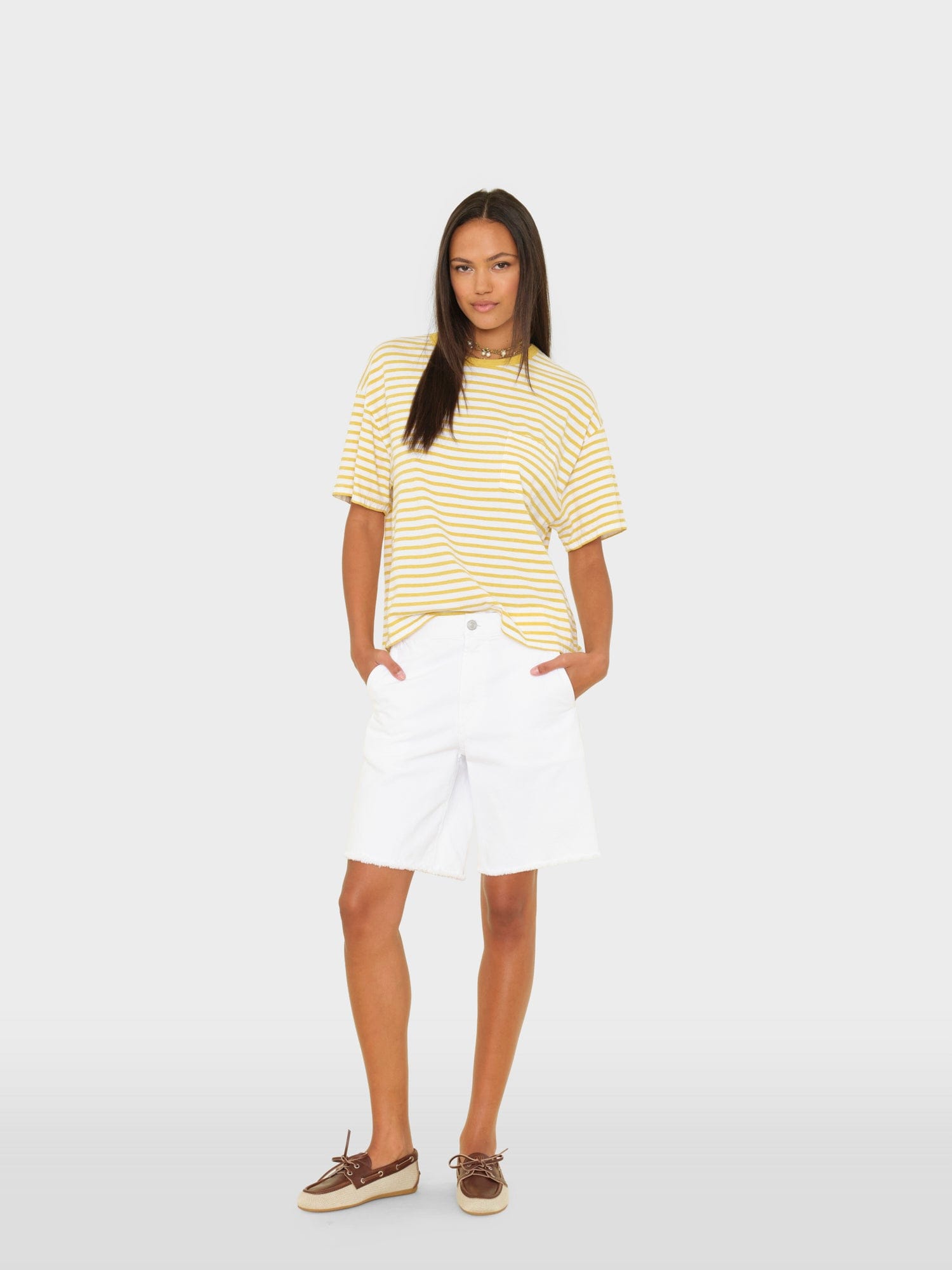 White Knox Denim Short