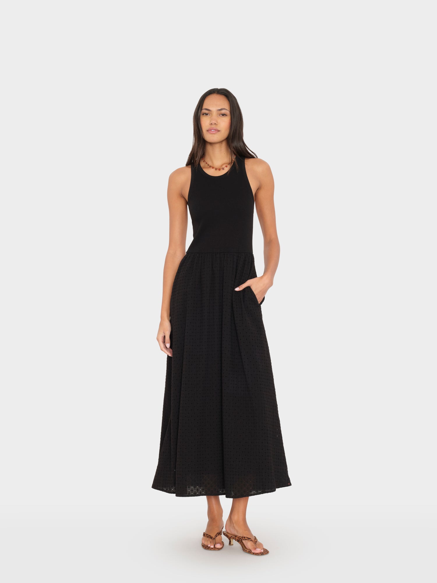 Black Flynn Embroidered Dress