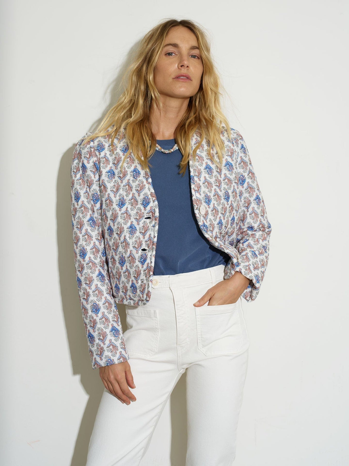 Xirena Jacket White Posey Ani Quilted Jacket