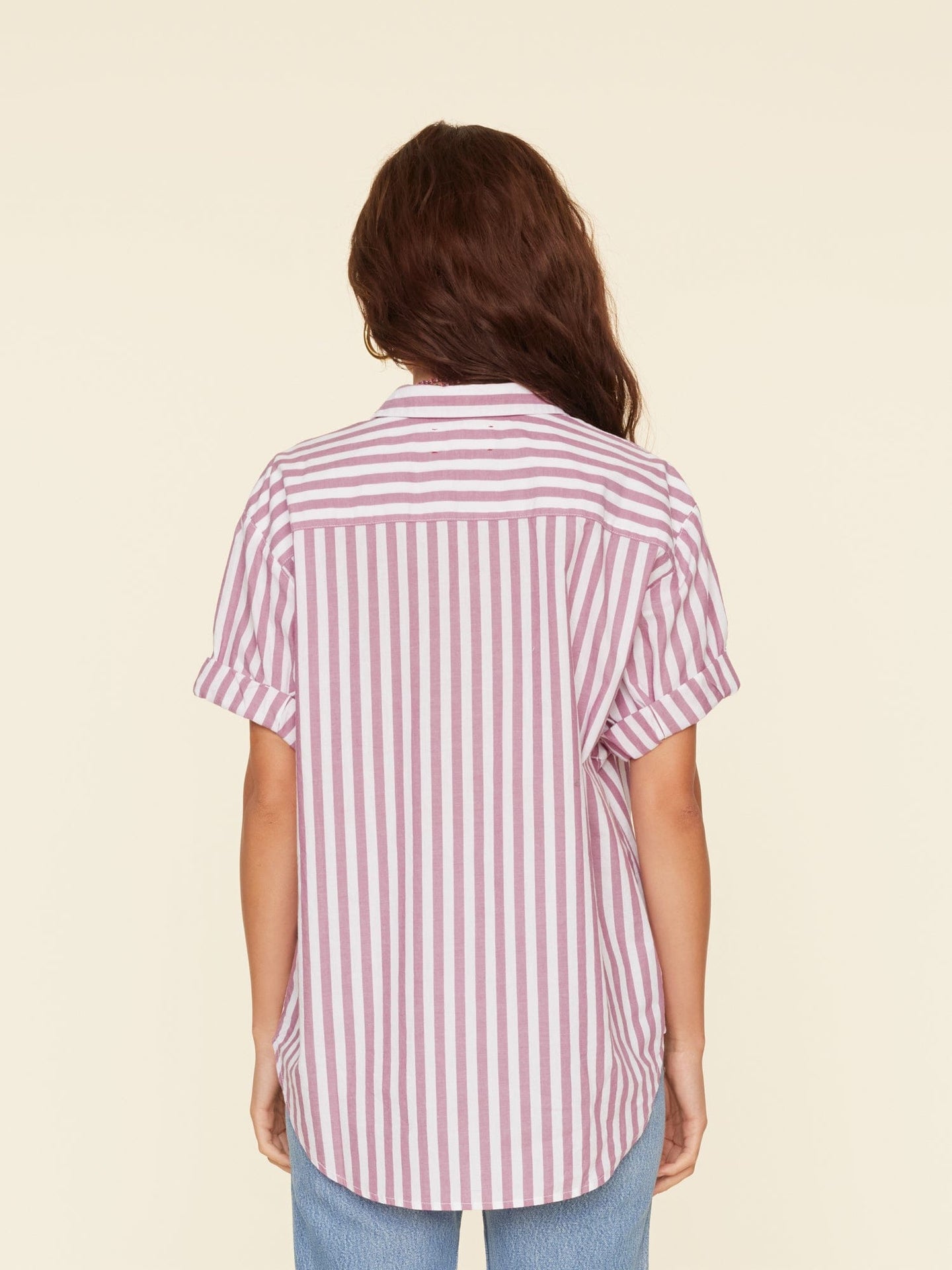 Xirena Shirt Cinnarose Stripe Channing Shirt