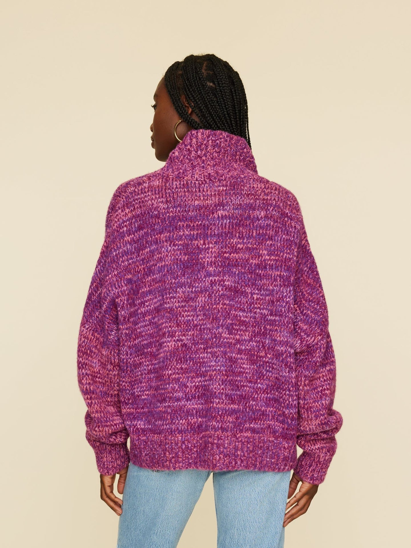 Xirena Sweater Magenta Marble Keyes Sweater