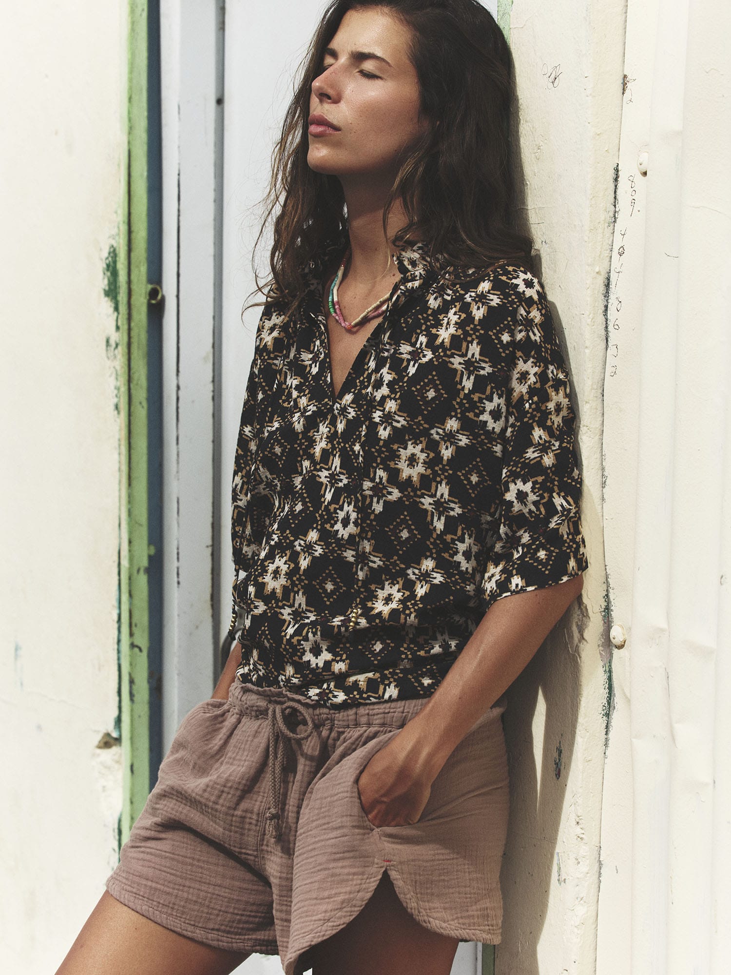 【19SS】L'Appartement XiRENA シャツ XirenaJensenShirtinNaturalChec