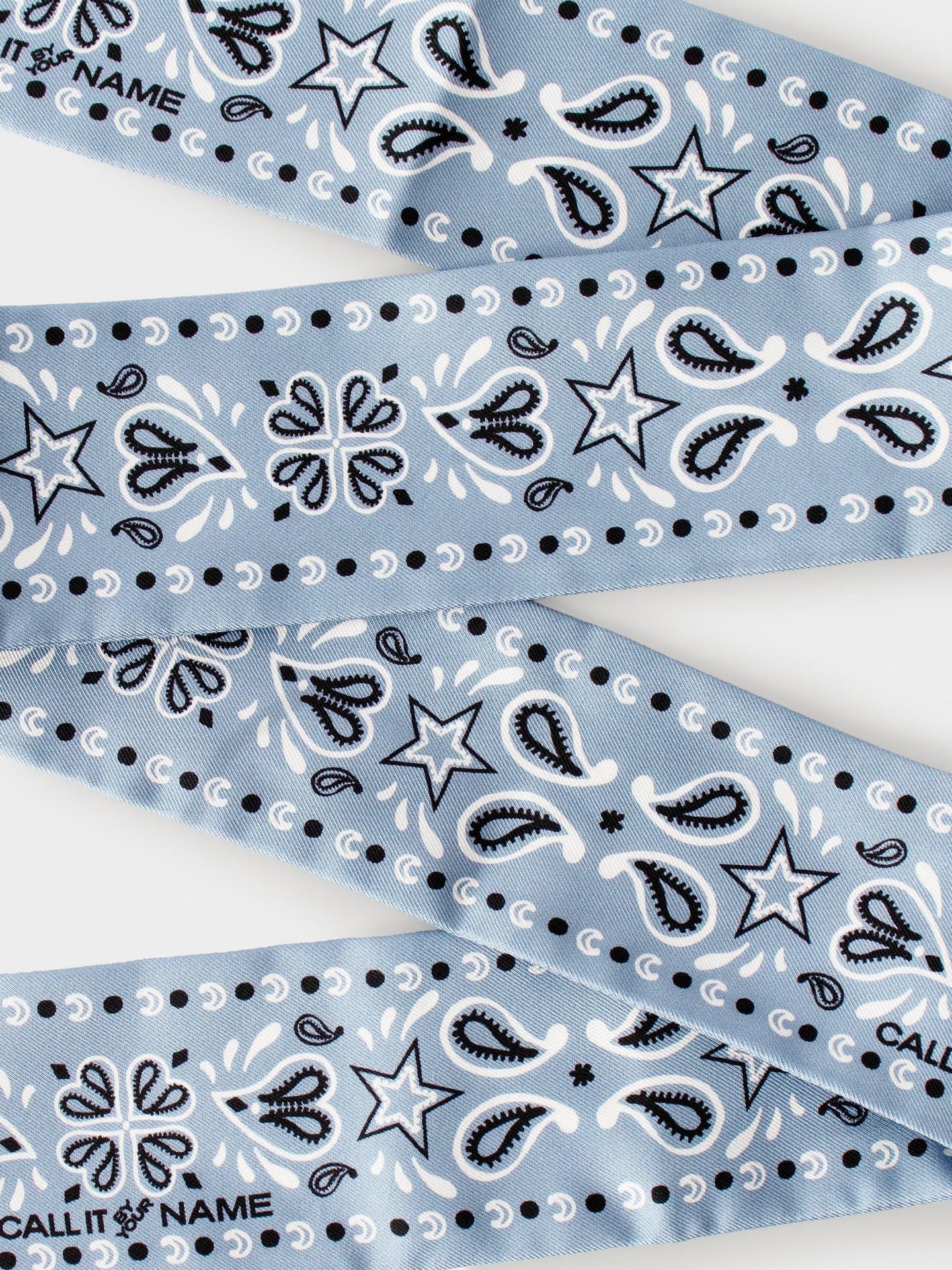 CALL IT BY YOUR NAME Accessory One Size / Chambray Chambray Silk Bandana Scarf C0SLK900-OS-CHM Chambray Silk Bandana Scarf