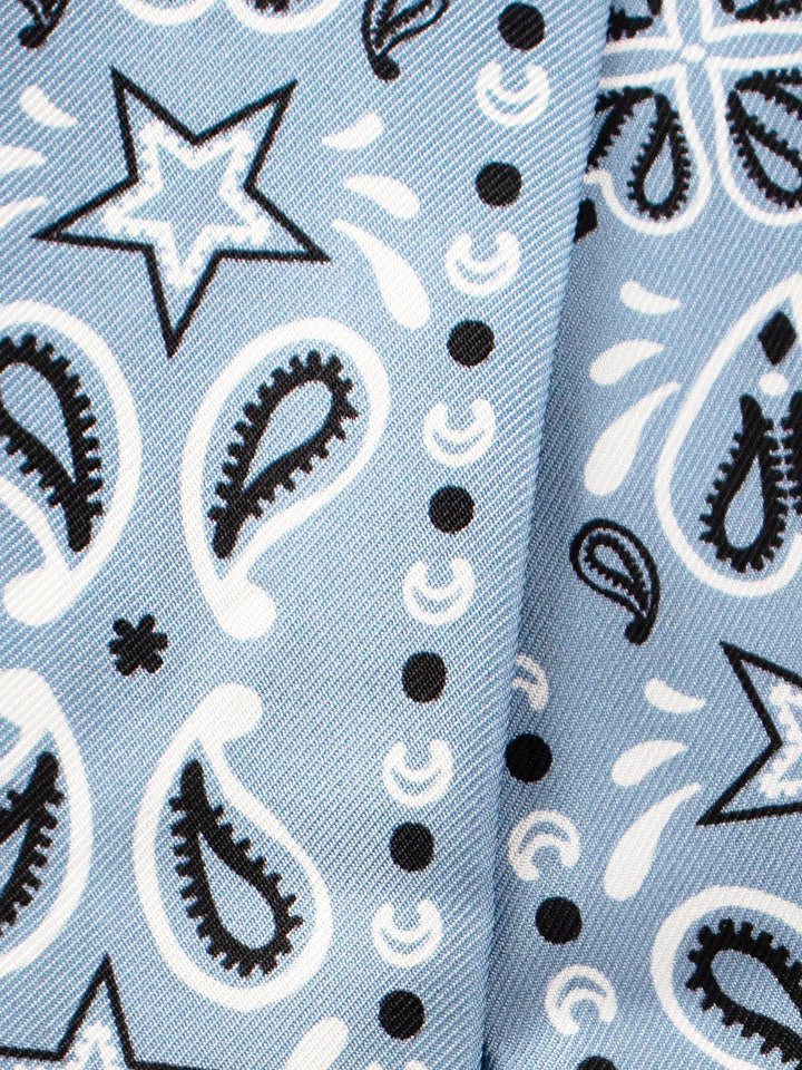 CALL IT BY YOUR NAME Accessory One Size / Chambray Chambray Silk Bandana Scarf C0SLK900-OS-CHM Chambray Silk Bandana Scarf