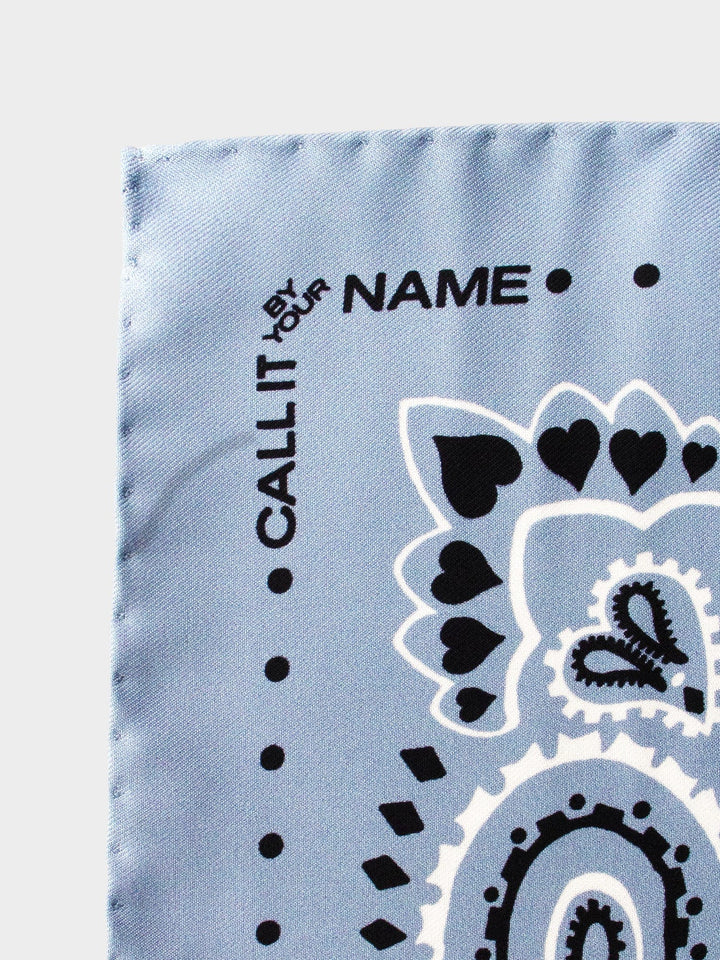 CALL IT BY YOUR NAME Accessory One Size / Chambray Chambray Star Silk Bandana C0SLK400-OS-CHM Chambray Star Silk Bandana