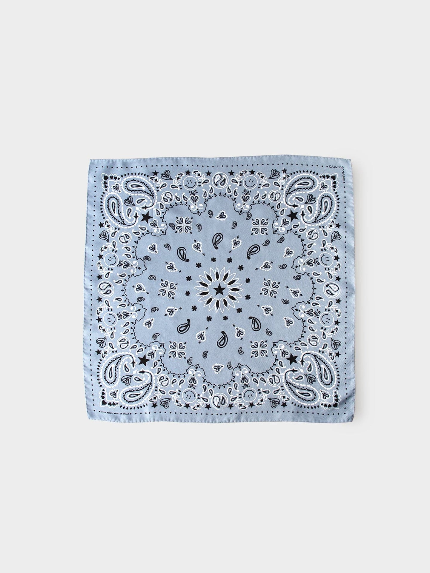 CALL IT BY YOUR NAME Accessory One Size / Chambray Chambray Star Silk Bandana C0SLK400-OS-CHM Chambray Star Silk Bandana