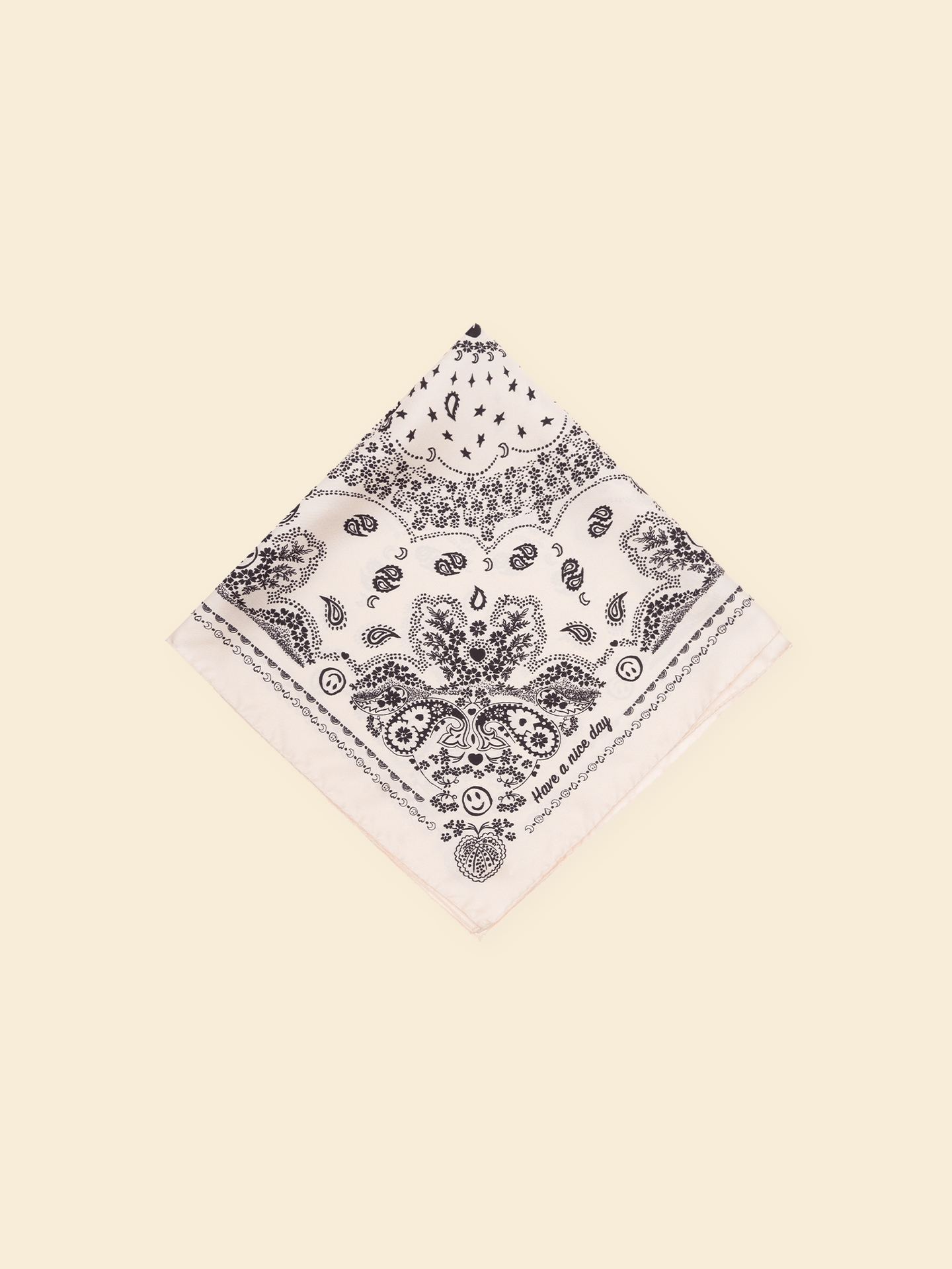 CALL IT BY YOUR NAME Accessory One Size / Ecru CALL IT BY YOUR NAME Ecru Silk Bandana C0SLK200-OS-ECR CALL IT BY YOUR NAME Ecru Silk Bandana