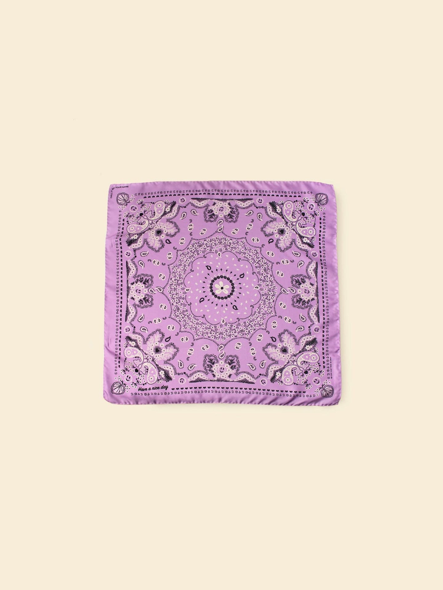 CALL IT BY YOUR NAME Accessory One Size / Lavender CALL IT BY YOUR NAME Lavender Silk Bandana C0SLK200-OS-LVD CALL IT BY YOUR NAME Lavender Silk Bandana