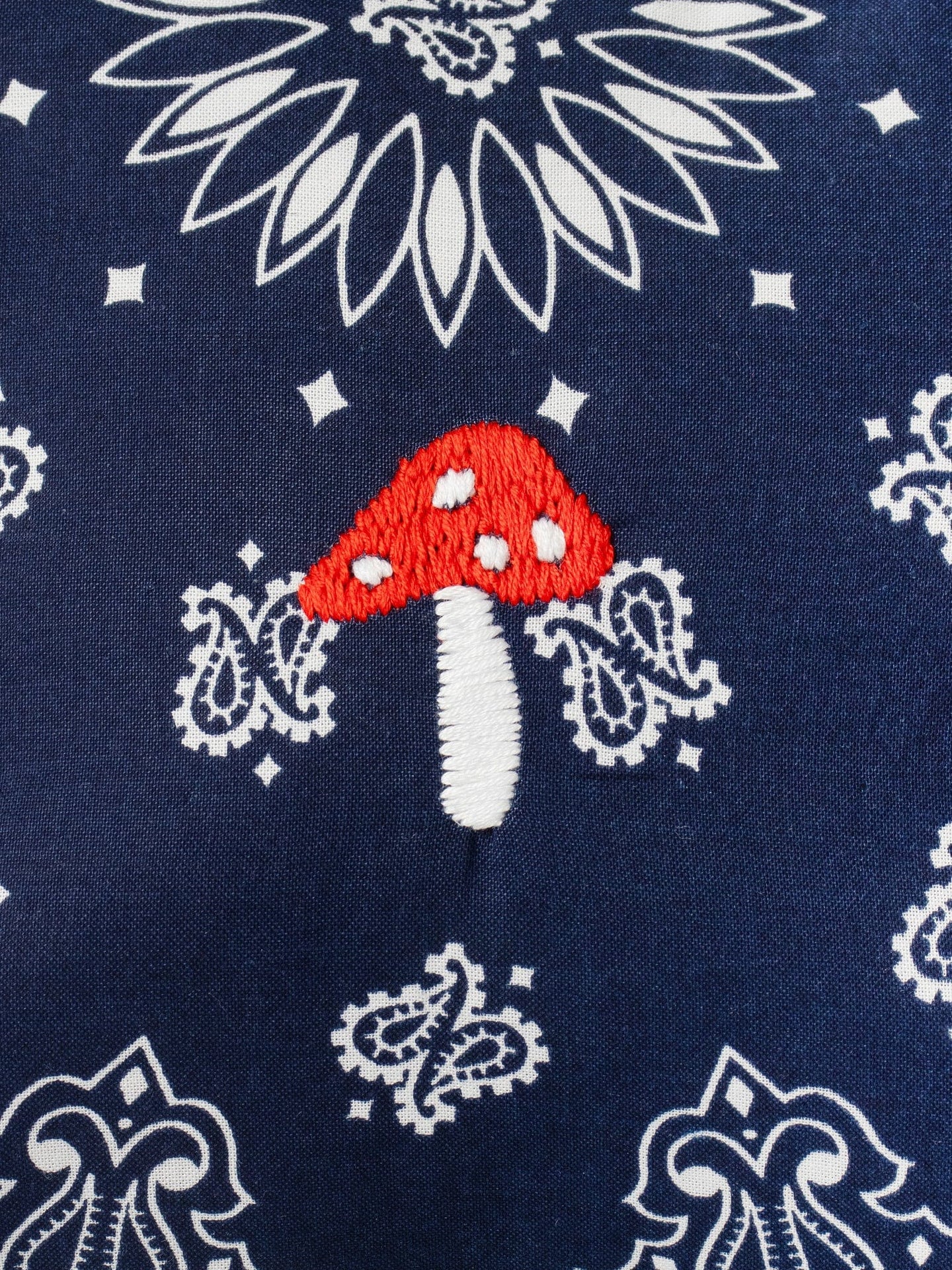 CALL IT BY YOUR NAME Accessory One Size / Navy CALL IT BY YOUR NAME Navy Mushroom Toiletry Bag C0SLK205-OS-NVY CALL IT BY YOUR NAME Navy Mushroom Toiletry Bag