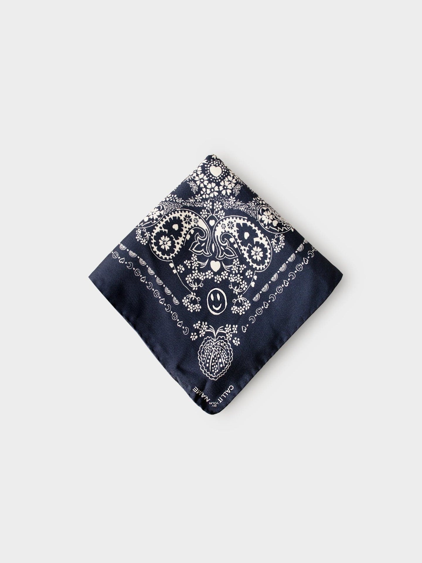 CALL IT BY YOUR NAME Accessory One Size / Navy Navy Classic Silk Bandana C0SLK200-OS-NVY Navy Classic Silk Bandana