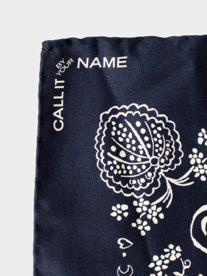 CALL IT BY YOUR NAME Accessory One Size / Navy Navy Classic Silk Bandana C0SLK200-OS-NVY Navy Classic Silk Bandana